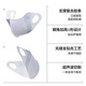 Jiao Nei Liangpi 502UV Air sunscreen mask for men and women, antibacterial, breathable, anti-UV, face-showing small three-dimensional mask, 3 pieces, black, 3 pieces, enlarged version