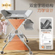 Battwaya (PATTYWELLA) Diaper table baby care table on the bed with diapers and diapers. Many babies. Castle gray - lifting gift package (storage rack + clothes drying