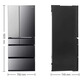 Panasonic NR-F658WX-X5 original Japanese imported refrigerator 636L air-cooled frost-free automatic ice making Nanoyi sterilization S5 NR-F658WX-X5 agate black (mirror)