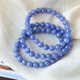 Shiyi Natural Crystal Tanzanite Round Bead Single Circle Bracelet Women's Crystal Colored Gemstone Bracelet Jewelry Gift Tanzanite About 8MM Send One Piece