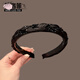Wen Yufei rhinestone high-end exquisite high skull headband for women 2024 new style headband high-end temperament face wash hairpin headwear A2-4-3 black rhinestone twist headband