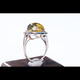 Yue'er collection-grade natural amber beeswax amber ring gold amber protozoa amber men's and women's insect amber complete and clear 3.52g insect amber ring