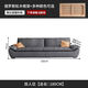2025 Italian minimalist technology fabric sailing sofa living room small apartment simple modern light luxury straight row rental room double 180cm technology cloth + cloud silk cotton seat cushion