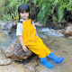 Women's waders, children's one-piece water play overalls, sand clothes, rain pants, rain boots, men's and women's waterproof pants, children's orange overalls 20, height 120-shoe size 30