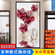Home-Eingangsaufkleber selbstklebende Dekoration Malerei Wohnzimmer Eingangstür Korridor Hintergrund Wall 3D dreidimensionale Wandaufkleber Wandaufkleber Leichte Luxuspflaumen-Blüte XG-756 Ultra-kleiner Breite 40 mx Höhe 80m