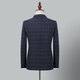 SHANSHAN light luxury brand men's suit wedding dress slim plaid business casual suit for men blue plaid L 170