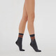Wolford Wolford Fashion Sport 80D Fine Flash Stripe Mode Socken Frauen 48078 9885 Lila/Silber 36 37