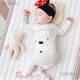 SKONWAT children's one-piece pajamas spring and autumn modal baby one-piece long-sleeved baby sleeping bag split-leg home clothes gray chinchilla long-sleeved style 90