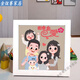 Women's Day Handmade Diamond Painting Gifts for Mother Children's Diamond Stickers Mother's Day DIY Materials 6173 Happy Home [Wooden Frame + Tools]