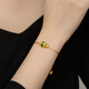 Shipulin 18K Gold Bracelet Passepartout K Gold Transfer Bead Bracelet Women's Birthday Gift 0.17~0.2g Transfer Beads Free Alloy Bracelet + Silver Chain