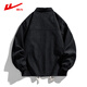 Pull-back jacket men's spring and autumn casual versatile lapel jacket men's trendy workwear men's tops black L