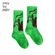 Jnby by JNBY Jiangnan Buyi children's socks mid-tube socks fun spring boys and girls 6P2N13170 347/green colorful mixed color 1 pair 10 years old-13 years old