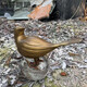 Outdoor stainless steel bronze pigeon sculpture bird zoo forest sales office landscape ornaments lawn decorations with wings bronze 30*18*24