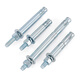 JINGGONG galvanized mechanical anchor expansion screw single and double tube rear-cut expansion bolt rear expansion heavy-duty anchor bolt M8-M24 double tube M12*130 (2 pieces)