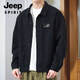 JEEP SPIRIT吉普外套男款春秋2025新款衬衫翻领秋装男士工装夹克初秋褂子上衣 JEEP【升级版】K12806黑色 XL 【建议128-140斤】