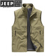 JEEP SPIRIT vest men's 2025 new spring and autumn workwear stand-up collar sleeveless middle-aged vest jacket off-white spring and autumn M