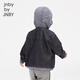 Jnby by JNBY new model Jiangnan Buyi baby hooded denim jacket plus velvet jacket 25 spring boys and girls baby YP1610440 991/denim navy 80 cm