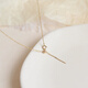 Yage imported from the United States 14K gold-plated fine flash o needle necklace Passepartout hanging pendant naked chain can be worn in the shower, the total length is about 45cm adjustable
