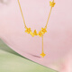 Saturday blessing spring flower gold necklace women's gold pendant butterfly birthday gift price A0614967 about 3.82g