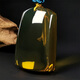 Amber style, one thing, one picture, one certificate, natural blue amber pendant, Fangpai Wushi brand amber pendant, water purification grade, flawless pendant, 15.15g, 44*32*13mm