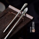 S925 silver hairpin simple embossed peony Chinese style ancient style hairpin new Chinese style republic of China rich and powerful - single