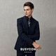 BUSYCON High-End Suit Suit Business Casual Suit Men's Groom Wedding Dress Wedding Professional Wear Formal Three-piece Set Navy Blue (Top + Pants) High Quality 3XL 56 Reference Weight 180-190Jin Jin is equal to 0.5 kg