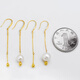 DL 1998 Mother's Day gift 18K gold ear wire hook pearl ear accessories accessories pearl earring empty ear hook one pair of gold ear hooks (beads not included)