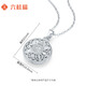 Liuguifu Jewelry Eight Treasures Compass Pt950 Platinum Pendant Men and Women Auspicious Ruyi Necklace for Wife’s Birthday Gift 3.30g + Brand Gift Box + Silver Chain + Can Write Greeting Cards