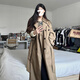 Garnuo Khaki Windbreaker Jacket para mujeres a mitad de longitud 2025 Spring and Autumn New Corea Small Man British Coat British Coat M [111-130Jin [Jin iguala 0.5 kg]]]