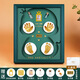 Yimi Baby Hand and Foot Print Mud Photo Frame Newborn Baby 100 Days and Full Moon Gift Hand and Foot Print Mud Lanugo Hair Umbilical Cord Bottle Zodiac Golden Snake Gold Model