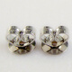 Guanpuge Fat Donglai's same style pt950 platinum ear plugs, silver anti-falling gold-plated ear caps, ear buckles, non-slip fixed non-allergic earrings, small PT950 4.5mm pair