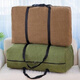 Extra large thickened canvas moving bag, large capacity portable storage bag for working students returning home, thickened canvas military green, extra large width 85cm, height 50cm, thickness 25cm