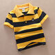 Kinderbekleidung Jungen Kurzarm-T-Shirt Kinder-Sommerkleidung 2024 neue mittlere und große Kinder halbärmeliges Revers gestreiftes POLO-Shirt-Oberteil 9214 Kurzarm 110