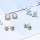 OEMG natural peridot opal emerald tanzanite sapphire earrings women's earrings turquoise earrings 925 silver inlaid. One option corresponds to one style. See the numbered picture.