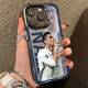 Xinni convient au c coérophe de téléphone mobile Ronaldo Gesture Apple 16pro / 14/13/12/11/15Promax / Anti-Fall 7p / xs Mobile Phone Color Color Silver Cherry Blossom Powder-Cy673c Ronaldo Mobile Phone Gesture Apple 14pro