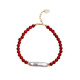 Only one pair of natural freshwater pearl and red agate New Year bracelet, new Chinese style New Year gift, Christmas autumn and winter for women, bracelet length is about 16+3CM