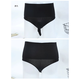 T-string men's jj set, sexy and interesting hip-clipping, belly-controlling, high-waisted, large size men's thong triangle hip-clipping underwear, XL size black, jj opening thong
