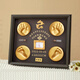 Snake baby full moon commemorative hand and foot prints, fetal hair, umbilical cord, newborn hand and foot prints photo frame, baby's 100th birthday gift, 12-inch oak, snake baby, warm lamp