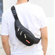 New style waist bag men's construction site multi-functional sports mobile phone cashier business waist bag water-repellent and wear-resistant crossbody chest bag black 4-layer/water-repellent