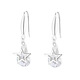 Guanpuge Fat Donglai same style pt950 platinum earrings for women PT950 moissanite earrings fashionable and versatile geometric five-pointed star white platinum star earrings