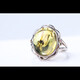 Yue'er collection-grade natural amber beeswax amber ring gold amber protozoa amber men's and women's insect amber complete and clear 3.52g insect amber ring
