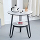 Mingqiang light luxury round table sofa table coffee table simple modern living room corner several balcony bedroom bedside Internet celebrity side table Puda gray 70 yuan 63 high thickened rock plate