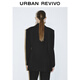 UR Autumn New Women's Modern Charming Atmosphere Peaked Collar Blazer UWG150014 Black S