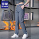 ROMON (ROMON) 2025 new business straight-leg pants men's casual anti-wrinkle trendy dad youth long pants summer thin tensile ---JT-838 gray 28