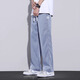 
Woodpecker casual pants for men 2025 summer new trend versatile wide-leg straight pants for men loose breathable casual pants for men 1048 black XL recommended 120-150Jin [Jin equals 0.5 kg]