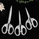 Practical scissors, transparent, simple and high-end, handmade DIY stationery knife, student art handbook, stainless steel small scissors, large size