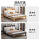 Yingyucai solid wood 1.8m soft-packed double bed master bedroom modern simple single rental house bed solid wood color soft-packed bed thickened running model 1.5*2m frame structure promotional model
