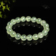 Shien Crystal Collection Bracelet for Men and Women, Translucent Fresh Emerald Green Raw Stone, Bead Diameter 7mm (Collection Grade)