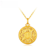 Chi Pan Hong Kong Gold Shop Eight Treasures Compass Pendant Gold-coated Silver Transfer Bead Necklace Water Baby Baby Men and Women Couple Model Eight Treasures Compass Pendant 1 Gram of Gold (Free Silver Plating