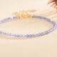 Shiyi natural crystal bracelet for women, ultra-fine 3mm tanzanite round bead bracelet, niche design, summer small and fresh style for women, about 2.5mm tanzanite faceted bracelet, hand circumference about 15c